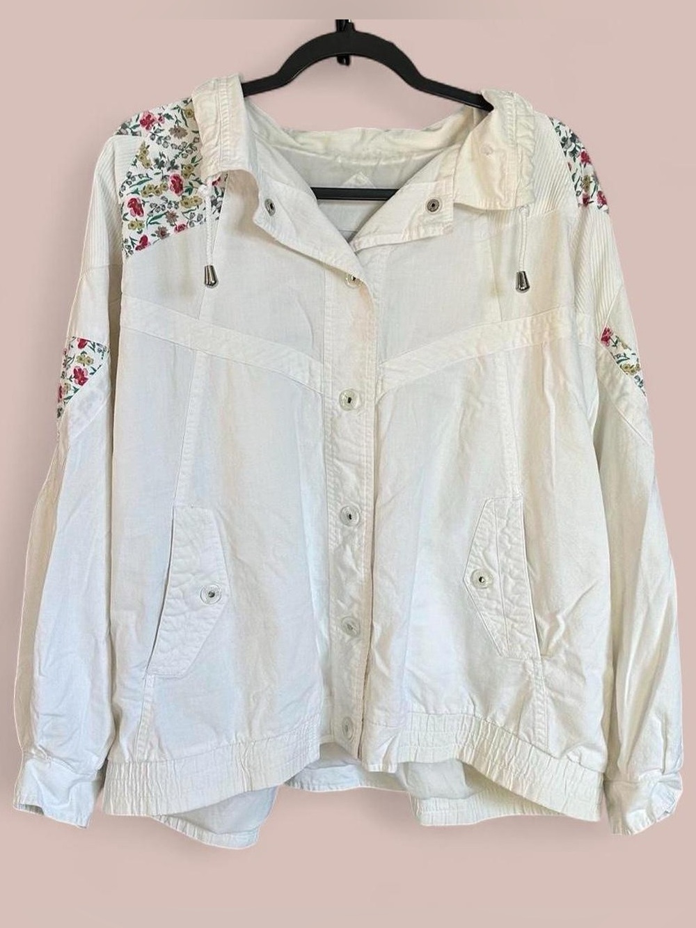 Vintage 90s Floral Patchwork Windbreaker